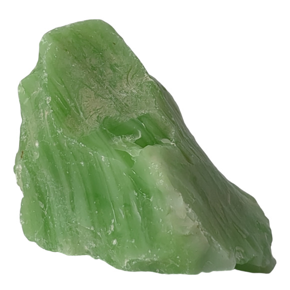 Jadeite Lime Green Art Glass Cullet Glowing Swirled Manganese Glass #4GL97 - Picture 2 of 6